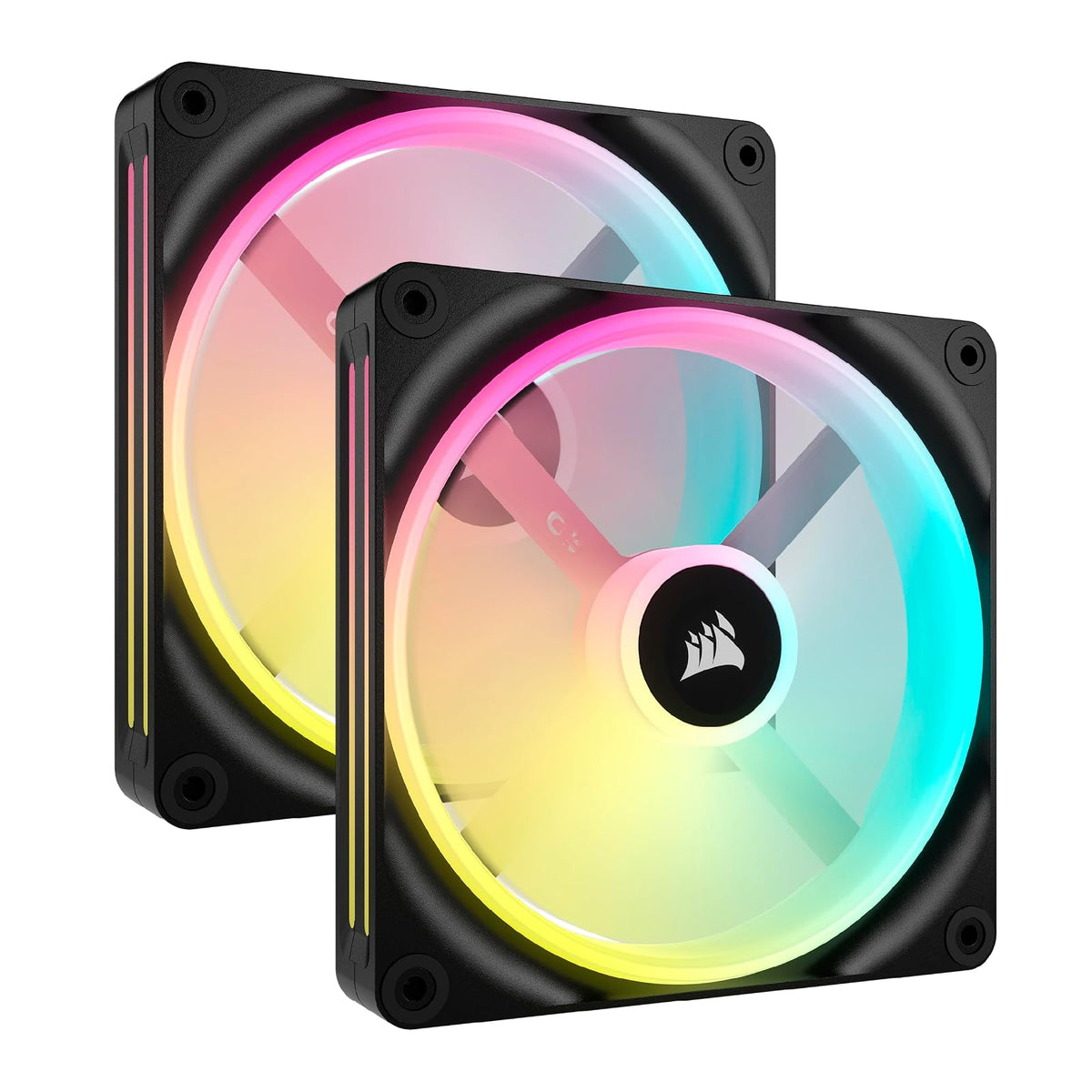 Corsair iCUE Link QX140 RGB Ventilador para PC con Cúpula Magnética - Doble (140 mm) - Negro