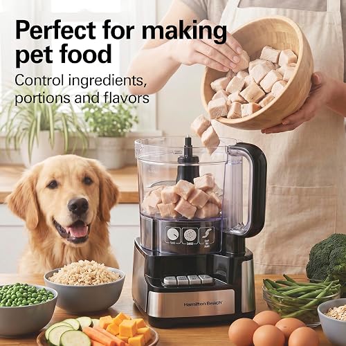 Hamilton Beach 70725 Procesador de alimentos de 12 tazas Stack & Snap, Negro