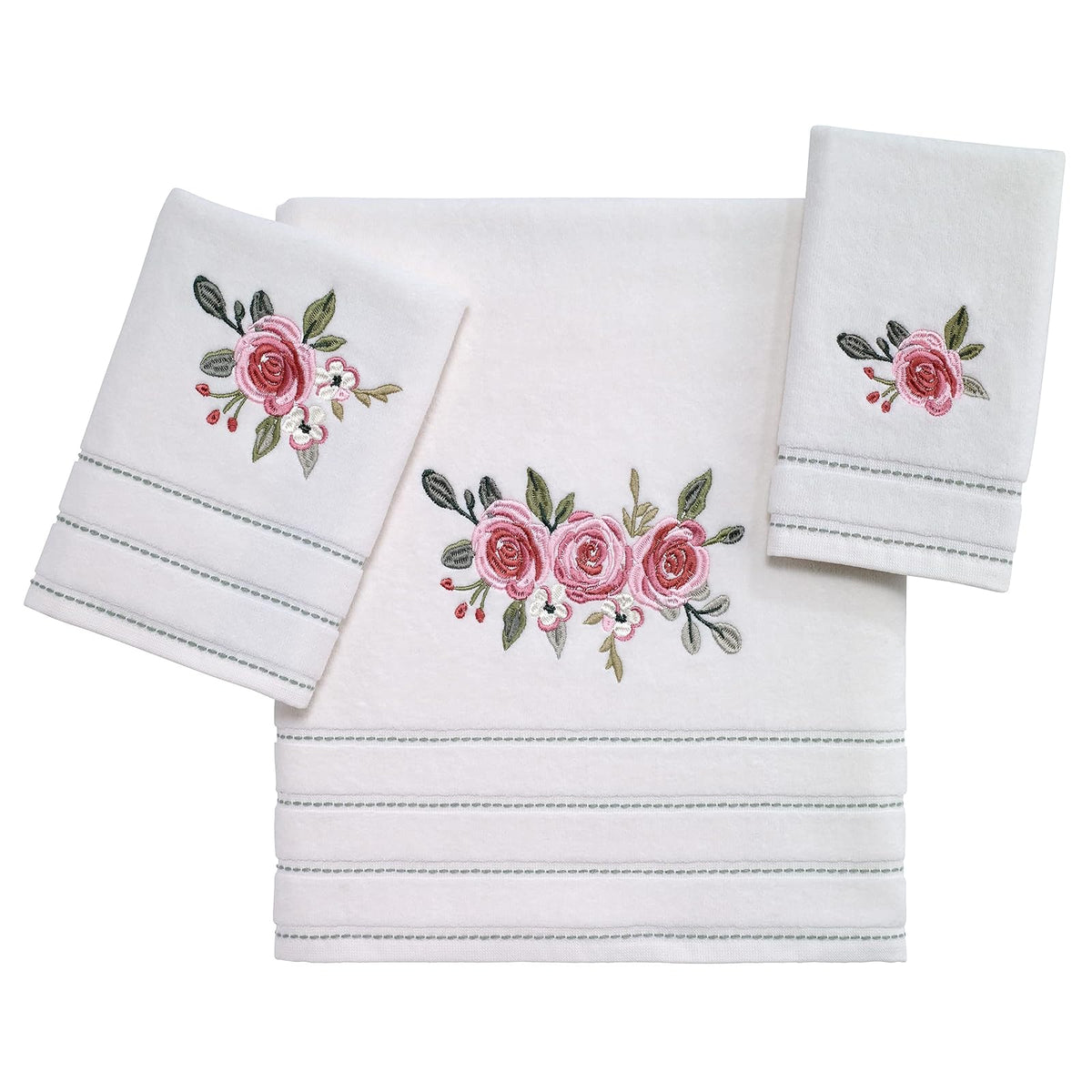 Avanti Linens - Toalla de Punta de los Dedos, Toalla de algodón Suave y Absorbente (colección Spring Garden Collection), 13 x 13 Pulgadas