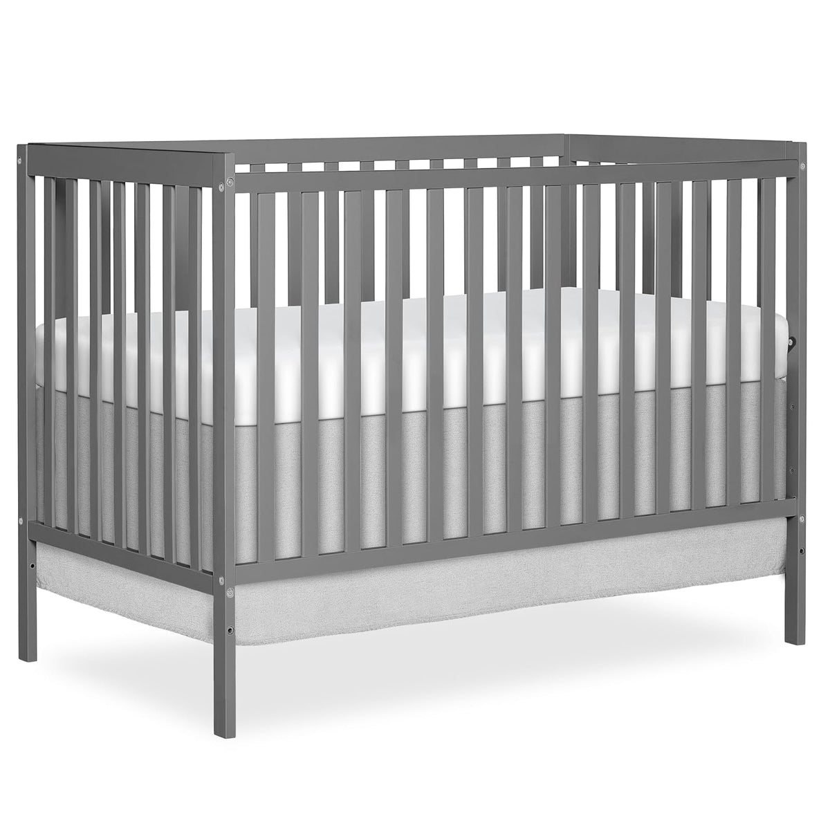 Dream On Me Synergy Cuna Convertible 5 en 1, Blanco - Gris Acero