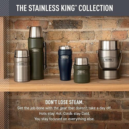 Thermos inoxidable Rey 16-Ounce Travel Tumbler, Metálico, 16 oz