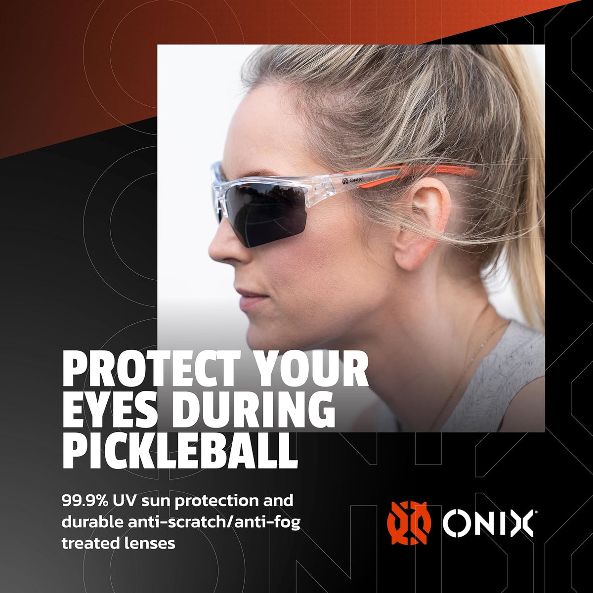 ONIX Pickleball Owl - anteojos Protectoras cómodas, seguras y Antideslizantes, diseño Moderno y Ligero