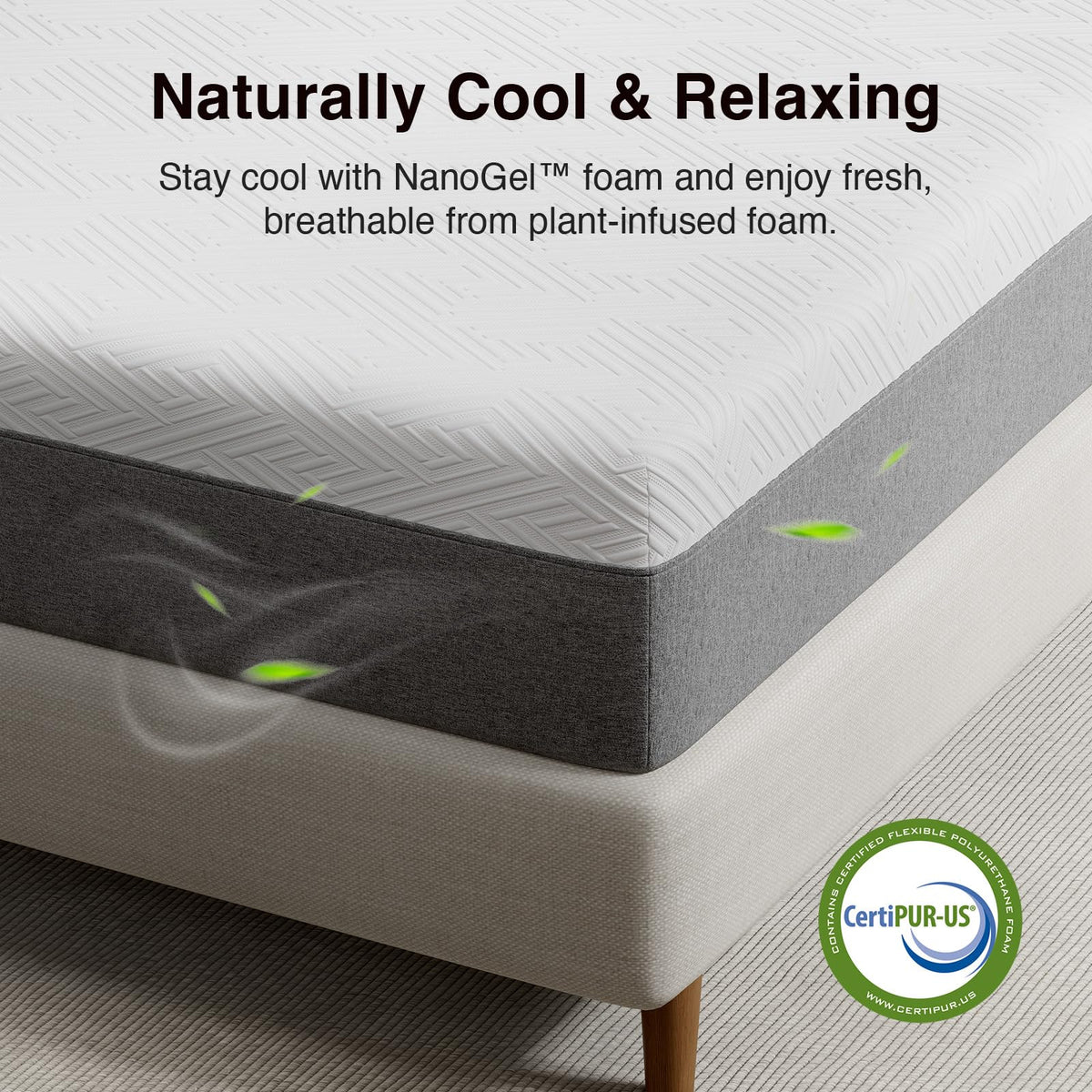 Novilla Colchón Individual XL de 10 Pulgadas, colchón de Espuma | Espuma cómoda para aliviar el dolor de espalda, apoyo corporal y sueño fresco por la noche, certificado CertiPUR-US