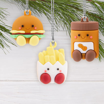 Hallmark Better Together Food - Mini Adornos de Navidad, irrompibles, Juego de 6, Regalos de Comida