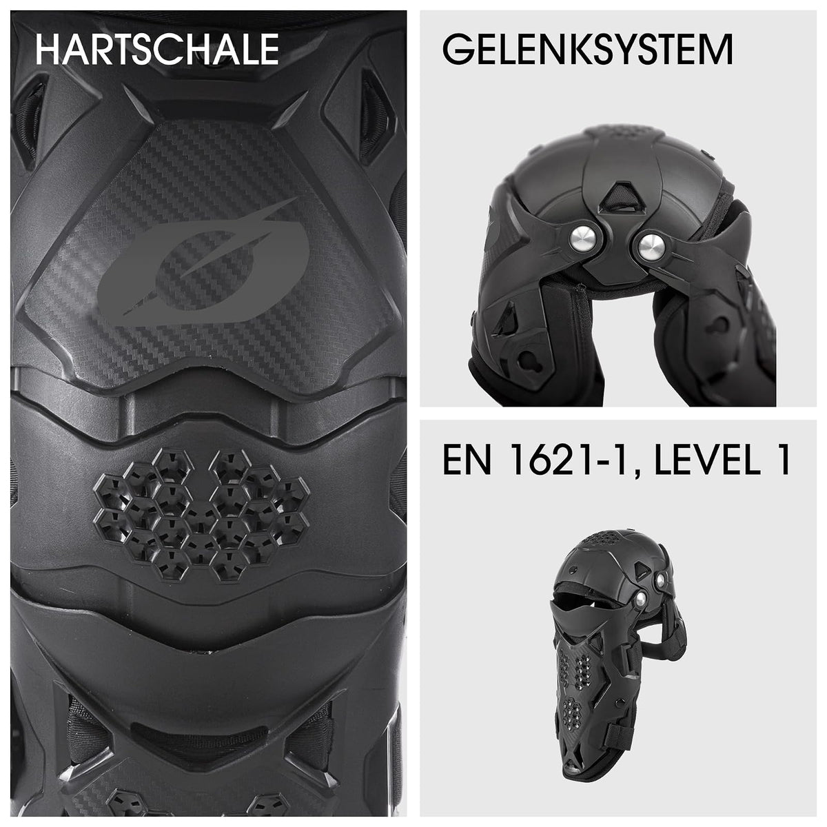 O'Neal Pro IV Rodillera Motocross Negro Talla Única