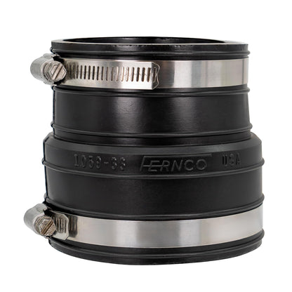 FERNCO INC 3 x 3-Inch Flexible Coupling Connects Socket to Pipe