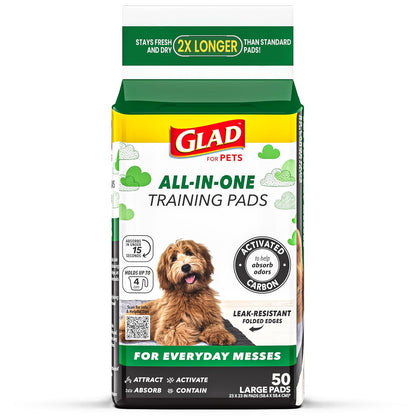 Glad Tapetes Entrenadores para Perro de Carbón Activado - 50 unidades - Regular