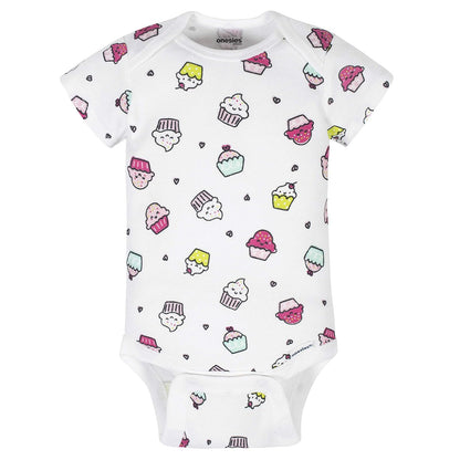 ONESIES Paquete de 8 mamelucos estampados de manga corta Conjunto de camisetas para bebés y niños pequeños bebés niñas