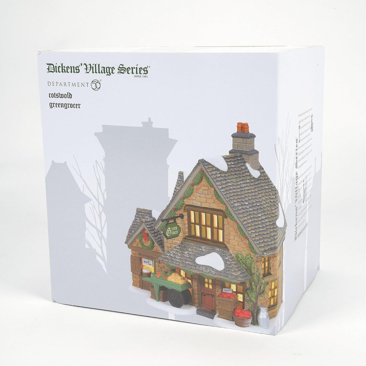 Department 56 Porcelain Dickens Village Cotswold Greengrocer Lit Building, 6.61 Pulgadas, Multicolor