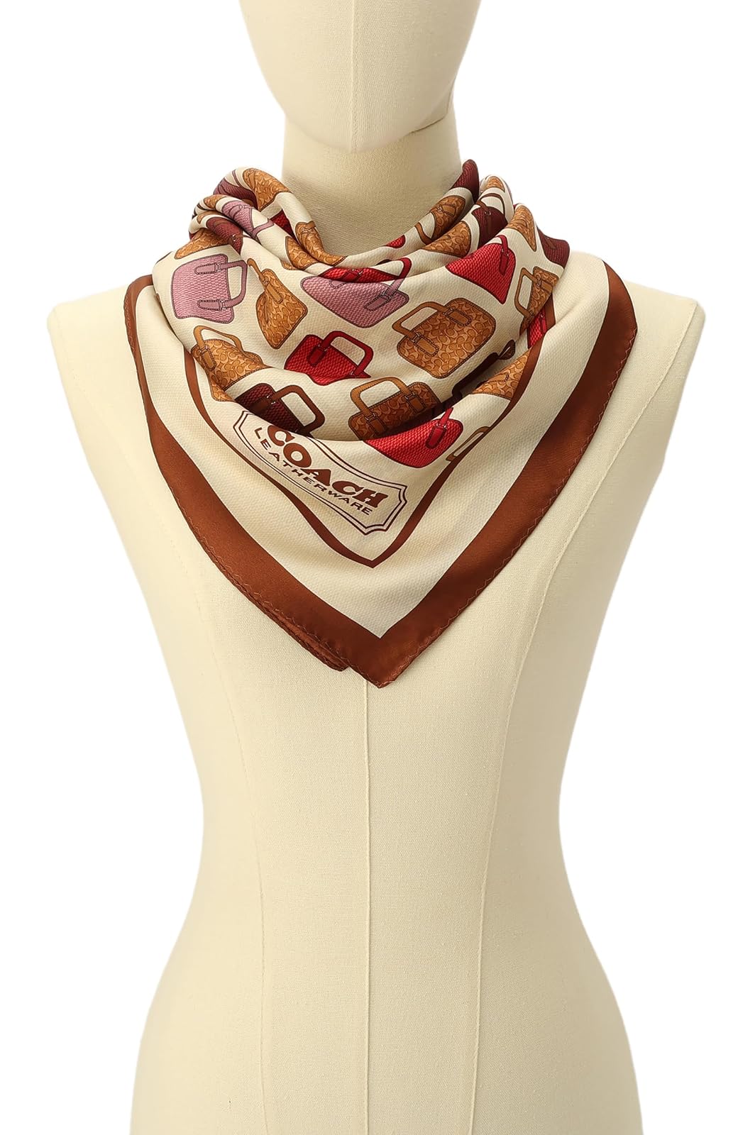 COACH Tromp Loeil Leather Bag Printed Silk Squ bufanda de seda Mujer