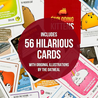 Exploding Kittens LLC Juego de Cartas para Adultos, Adolescentes y niños | A partir de 7 años - 2 a 5 jugadores - < 15 minutos Tiempo de juego - Juegos de mesa - Estrategia/Juego familiar