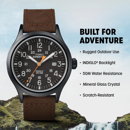 Reloj Timex Expedition para Hombres 40mm, pulsera de Piel