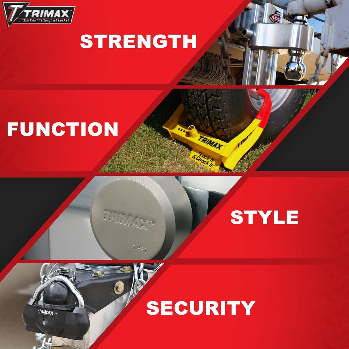 Trimax MAG200 Standard 5/8" Resettable Combination Bent Pin Receiver Lock