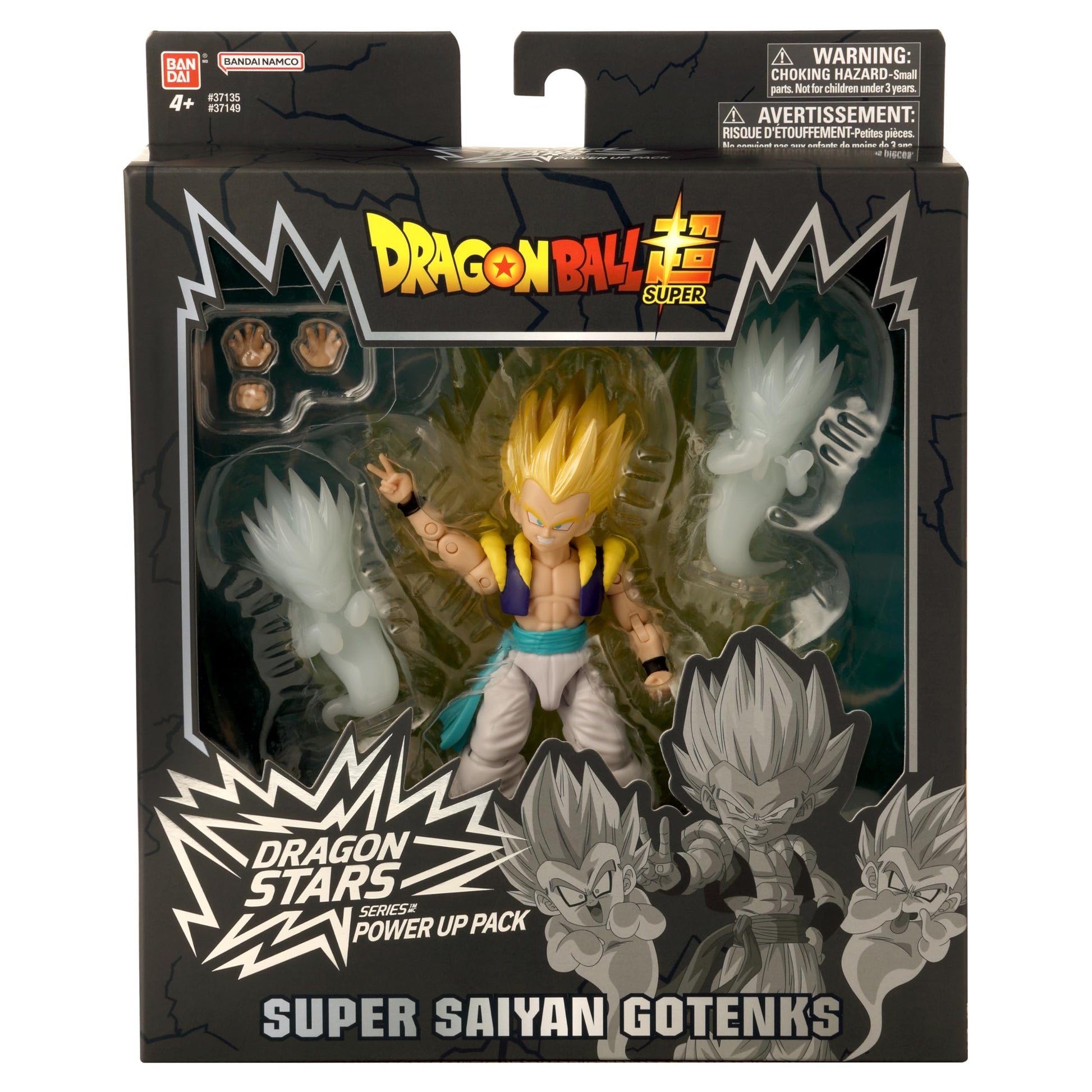 Dragon Ball Super Gotenks Súper Saiyajin Dragon Stars Power Up Pack Figura Articulada de acción de 6.5" (14.5 cm) con Accesorios de Efectos de Poder Muñeco Coleccionable para Niños