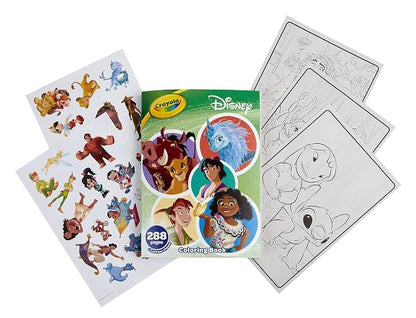 Crayola - Libro para colorear de animación de Disney con hojas de pegatinas, regalo para niñas y niños, a partir de 3 años