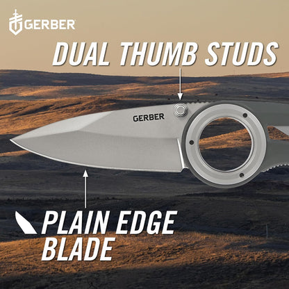 Gerber Gear Remix Cuchillo de bolsillo plegable, borde dentado