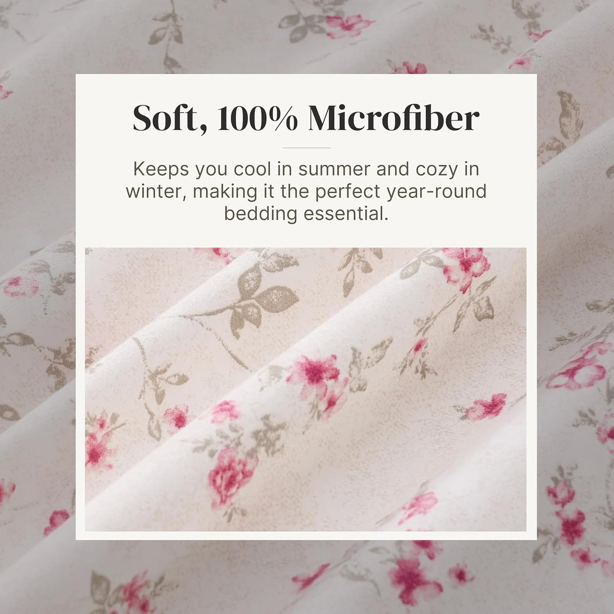 Modern Threads - Sábanas de Microfibra Suave y Sedosa sin Arrugas, lujosas sábanas de Microfibra Incluye sábana encimera, sábana Bajera con Bolsillos Profundos y Fundas de Almohada de Color Rosa