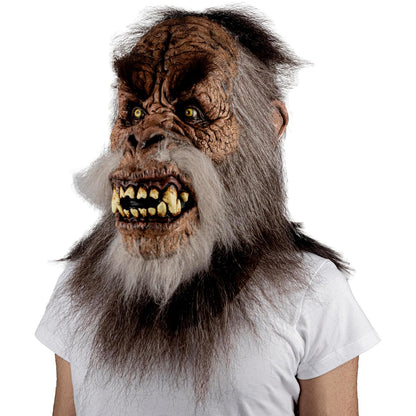 Ghoulish Productions Máscara De Látex Sasquatch, Accesorio Látex Cosplay Monstruos Leyendas, Disfraz Aterrador para Halloween y Fiestas Temáticas, Cosplay Monstruos del Bosque, Diseño Artesanal