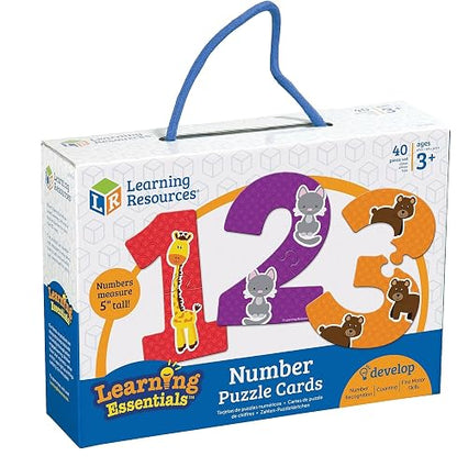 Learning Resources Rompecabezas de Números, Desarrolla el Reconocimiento de Numeros, Rompecabezas para Niños, 40 Piezas, Edades 3