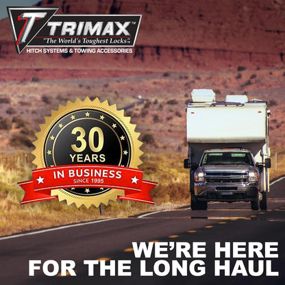 Trimax t665ly Bloqueo de Disco de Metal endurecido, Color Amarillo 10 mm Pin (Largo) de Garganta con Funda y Cable recordatorio