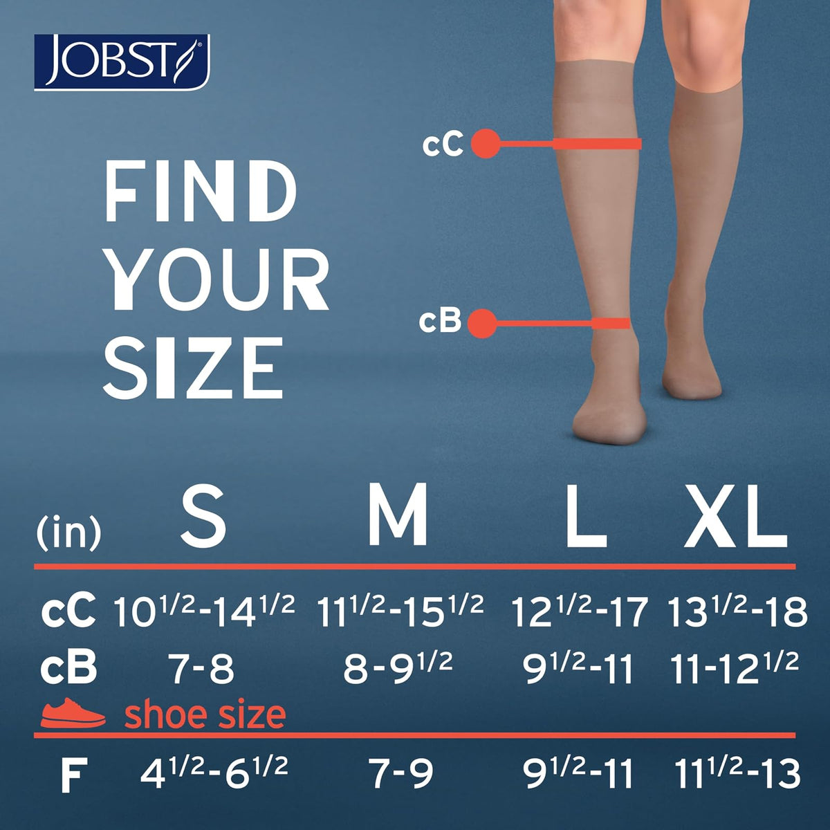 JOBST ACTIVA Sheer 15-20 mmHg Compression Socks Knee High Closed Toe