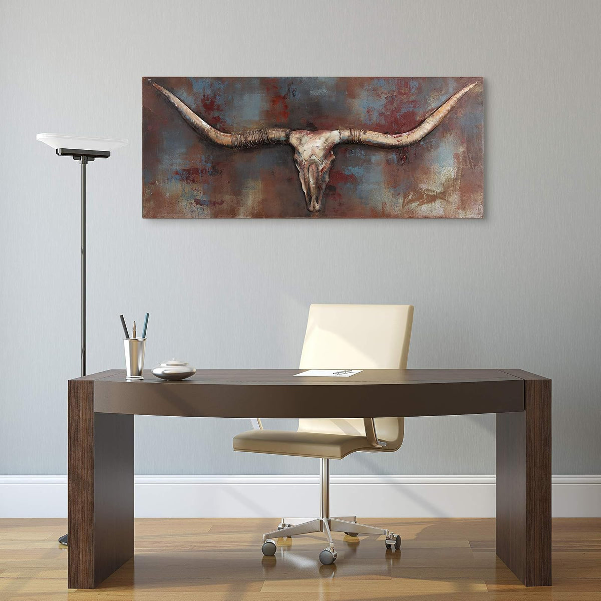 Empire Art Direct - Bocina Larga Pintada a Mano, Long Horn, Metálico, 1, 1