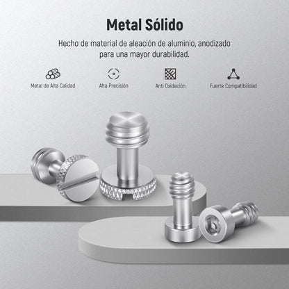 NEEWER Juego de 26 Tornillos para Fotografía,Incluye Tornillos M2,M2,5, M3 y M4 de 1/4" 3/8" Compatibles con SmallRig NEEWER Jaula de Cámara,Asa Superior,Empuñadura Lateral,Placa QR para Trípode,UA002
