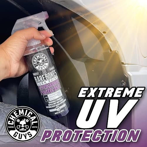 Chemical Guys Bare Bones Premium Spray Brillo Oscuro para Bajos, neumáticos y molduras, Seguro para Automóviles, Camiones, Motocicletas, vehículos recreativos y más, 3,79 L