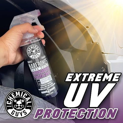 Chemical Guys Bare Bones Premium Spray Brillo Oscuro para Bajos, neumáticos y molduras, Seguro para Automóviles, Camiones, Motocicletas, vehículos recreativos y más, 3,79 L