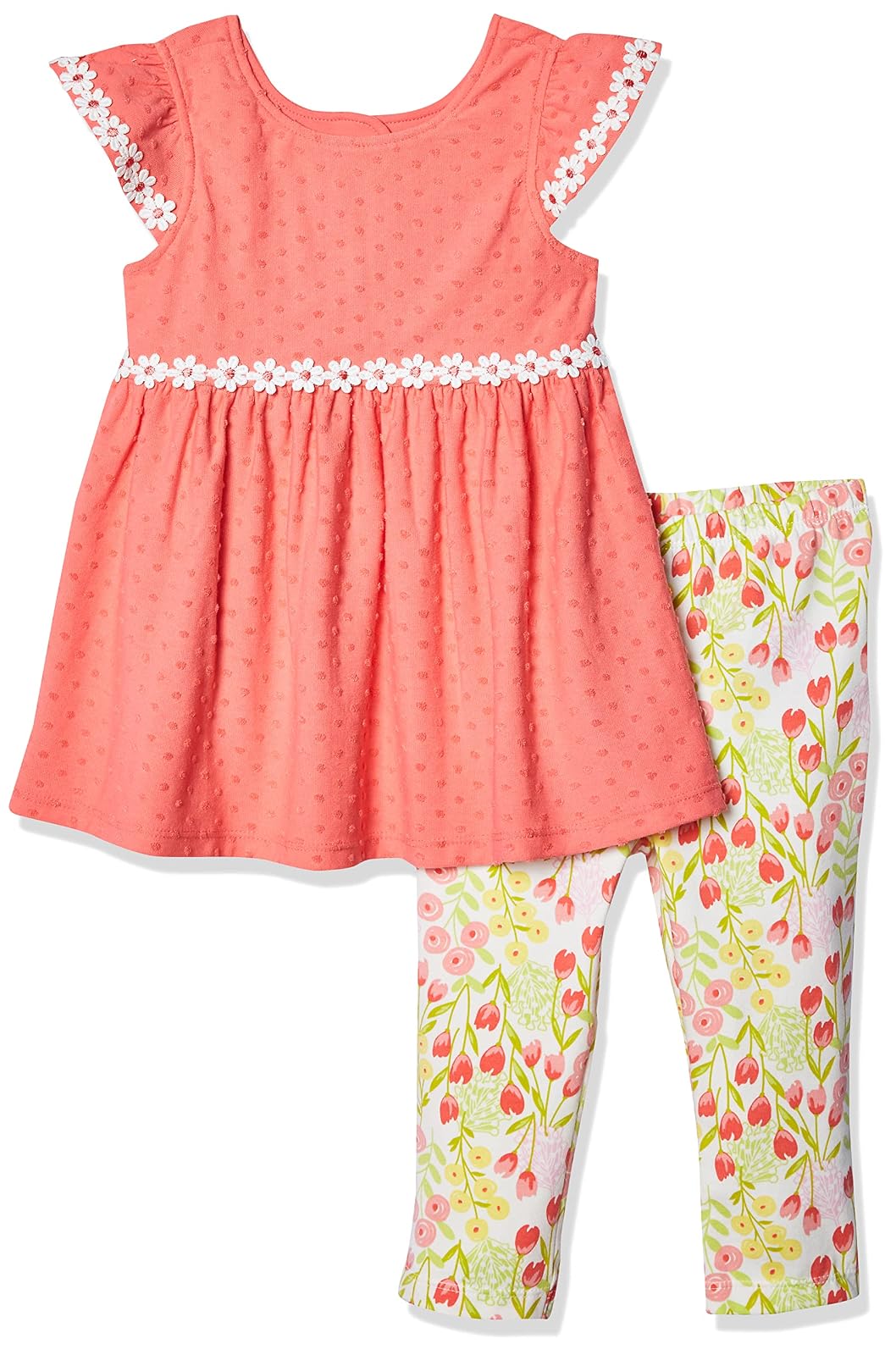 Kids Headquarters conjunto de túnica y leggings para niña - Sugar Coral - Estampado - 18 Meses