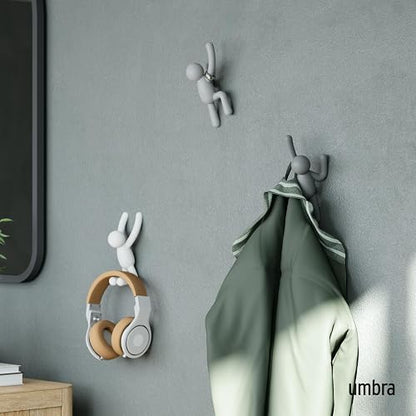 Umbra - 318165-023 Juego de 3 percheros decorativos Buddy para colgar en la pared