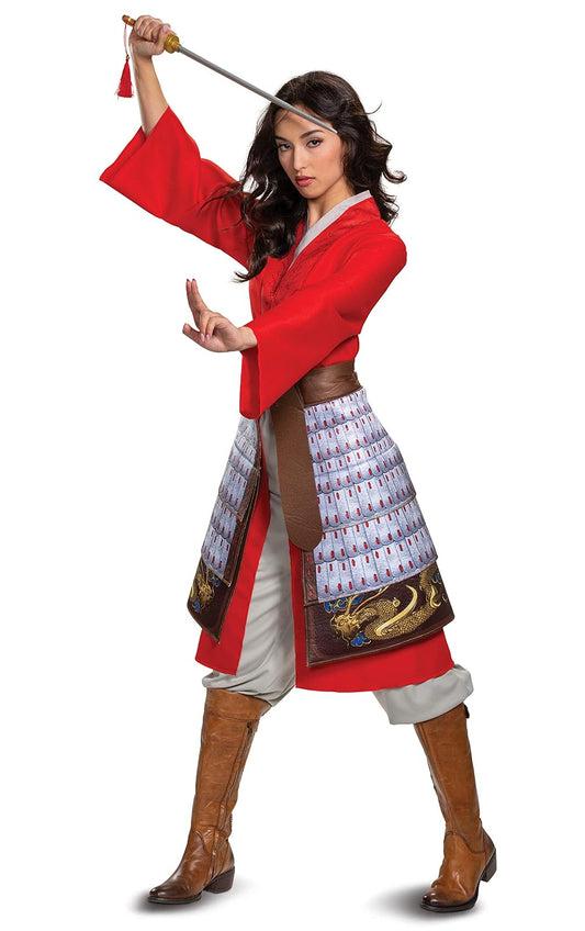 Disguise Vestido Mulan Hero Deluxe Disfraces de tamaño adulto Mujer