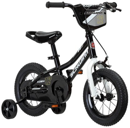 Schwinn Koen - Bicicleta para niño, con Cuadro SmartStart para Adaptarse a Las Proporciones de tu Hijo - Negro - - 12 Pulgadas