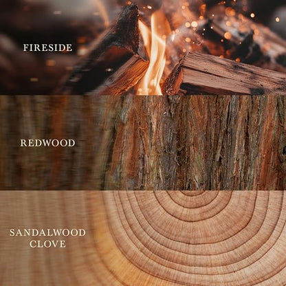 WoodWick Yankee Candle – Warm Woods Trilogy – Fireside, Redwood, sándalo