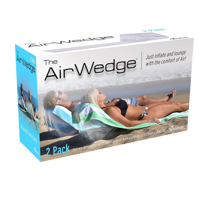 GoFloats AirWedge - Silla de Playa Inflable – Relájate con la Comodidad del Aire (Paquete de 2)