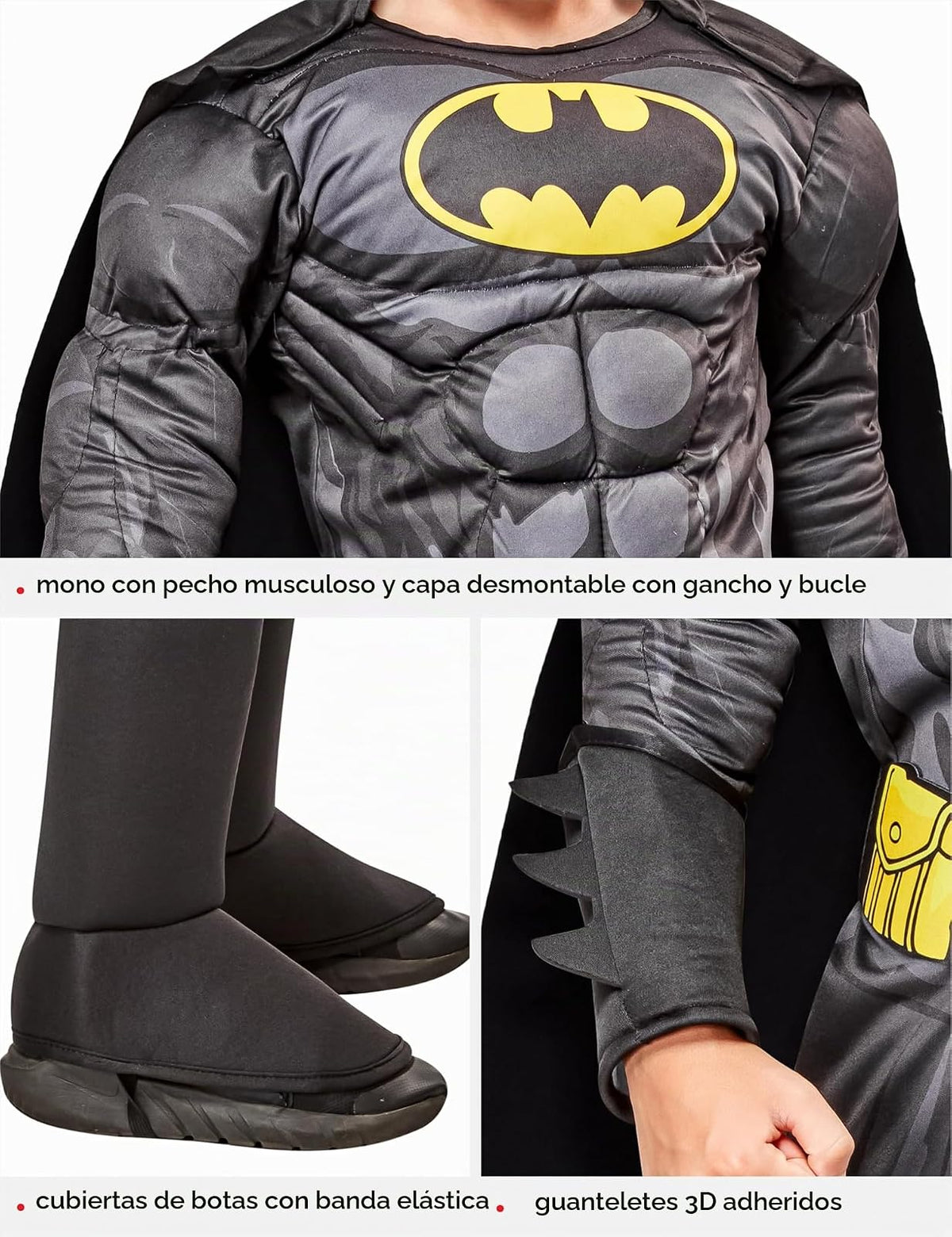 Rubie's - Disfraz de Batman de DC Comics para niños, talla XS