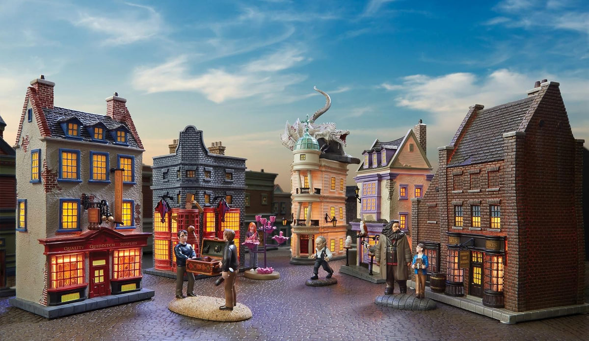 Department 56 Harry Potter Village Quality Quidditch Supplies Lit Building, 8.58 Pulgadas, Multicolor
