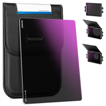 NEEWER Filtro ND Cuadrado ND0.6 (2 Stops) 4"x5.65", Vidrio Óptico HD - ND1.8 (6 Paradas)