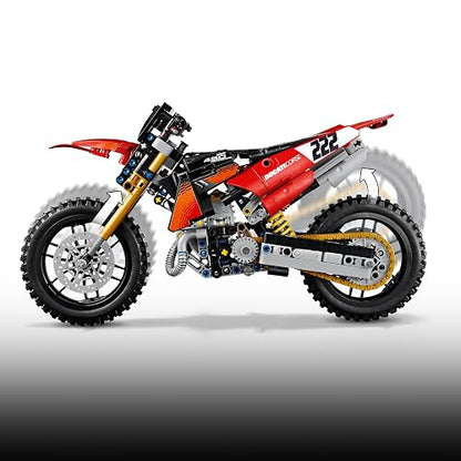 LEGO Technic Moto Ducati Desmo450 MX Factory – Juguete de Construcción para Mayores de 10 Años – Vehículo con Dirección y Suspensión – Idea de Regalo para Niños y Niñas – 42238