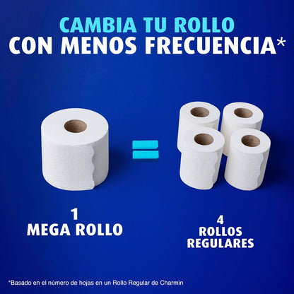 Charmin - Ultra Soft Papel Higiénico, 24 Mega Rollos, 208 Hojas por Rollo, 1 Mega Equivalente a 4 Regulares, Ultra Suave, 2X Más Absorbente, Smooth Tear, No Atascable
