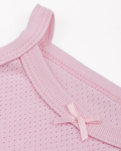 Baby Creysi Paquete 3 Pañaleros con Tirantes Bebé 24 Meses Blanco/ Rosa/ Blanco Algodón Hipoalergénico Moñito Elegante