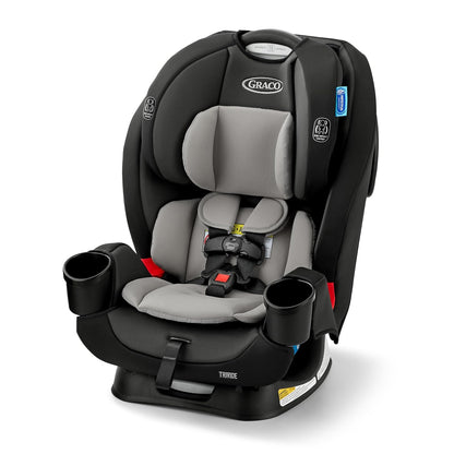 Graco TriRide 3 en 1 Asiento de automóvil convertible – Modo de refuerzo de espalda alta, hacia adelante y hacia atrás, adecuado desde recién nacido hasta preescolar, perfecto para viajes largos en color