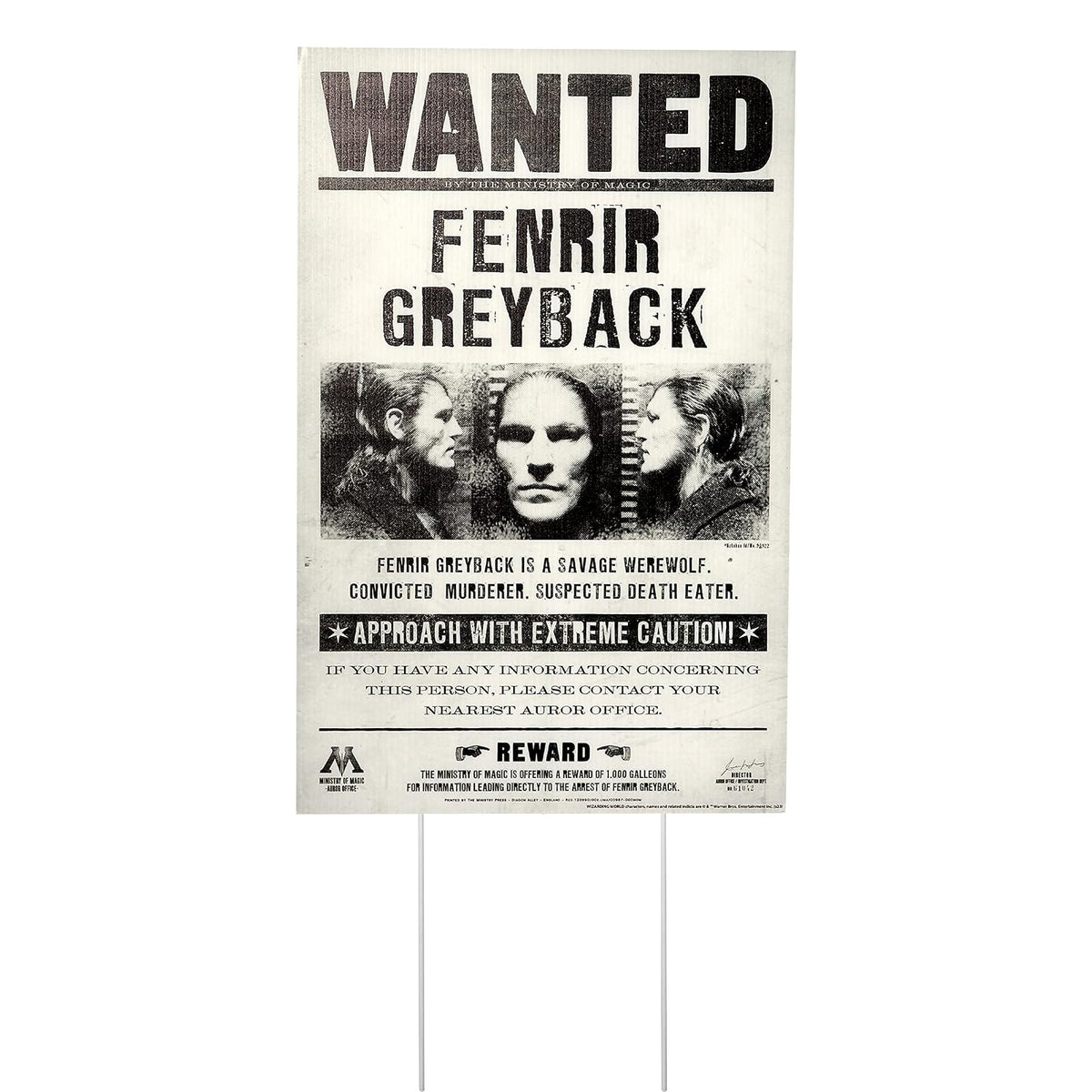 Rubie's Harry Potter Wanted - Cartel de decoración de césped, como se muestra, talla única