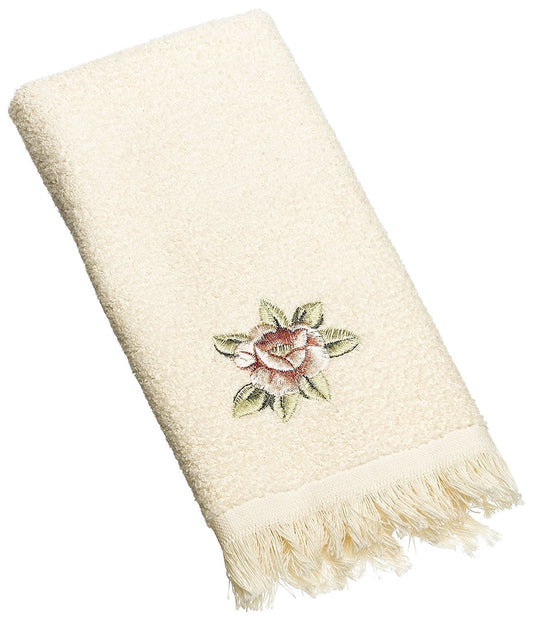 Avanti Linens Rosefan - Toalla de baño, Ivory, para la Punta de los Dedos, 1