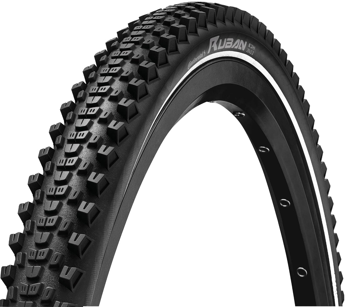 Continental Ruban Tire - Clincher, Wire, Black/Reflex SL, PureGrip, E25 | Tamaños de 27.5" o 29'