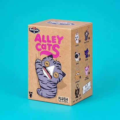 Fuggler Gato Callejero Llavero de Peluche de 12.7 cm Coleccionable (Paquete de 6) de ZURU Divertido Monstruo Feo con Diseño de Gato Callejero Travieso, Dientes Característicos y Llavero de Clip para