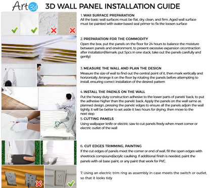 Art3d A10045 - Paneles de pared 3D, color blanco