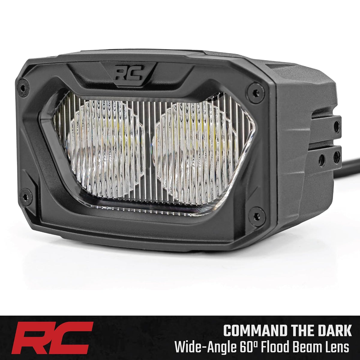 Rough Country - Cápsulas de luz LED de 5 pulgadas con DRL ámbar y blanco, 8.000 lúmenes, LED CREE de 40 W, luces todoterreno con haz de inundación, IP67 impermeable (juego de 2)