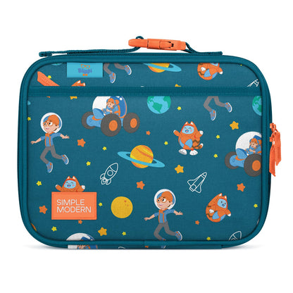 Simple Modern Hadley Lonchera Infantil Reutilizable con Bolsillos, 4 L - Regular - Blippi: Espacio