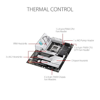 ASUS ROG Strix B650-A Gaming WiFi Tarjeta Madre AMD WiFi 6E para PC Gaming | ATX, AMD AM5 (Ryzen 9000/7000), DDR5 hasta 7600+ (OC), PCIe 4.0 x16, 3 ranuras M.2 (1 PCIe 5.0), VRM 12+2, WiFi 6E, de ASUS